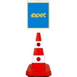 Opet Logo Çift Taraf Baskı Trafik Koni Seti Trafik Dubası