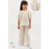 OPI KIDS Lastik Detaylı Salaş Müslin 2Li Kız Çocuk takımı