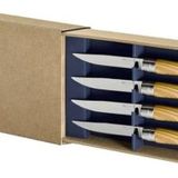Opinel Chic 4'lü Et Bıçağı Seti - Zeytin Ağacı (Olive Wood)