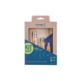 Opinel Nomad Pişirme Seti N°10 Tirbuşonlu Çakı + N°12 Tırtıklı Bıçak + N°6 Soyucu + Kayın Kesme Tahtası + Mikrofiber Hav