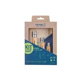 Opinel Nomad Pişirme Seti N°10 Tirbuşonlu Çakı + N°12 Tırtıklı Bıçak + N°6 Soyucu + Kayın Kesme Tahtası + Mikrofiber Havlu