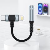 Opluz Yıldırım ve USB C - 3.5mm Ses Jakı Adaptörü Telefon Kulaklık Adaptörü Kulaklık Jakı için 2'si 1 Arada Telefon Aux Adaptörü, Aux - USB C ve Phone16 15 14 13 12 11 pad, Galaxy, Pixel için Yıldırım