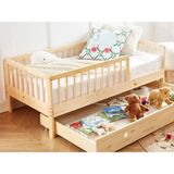 Oppipo Ahşap Montessori Karyola - Masif Ahşap Karyola - Montessori Çocuk ve Bebek Yatağı - 100 x 200 cm