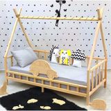 Oppipo Ahşap Montessori Karyola - Masif Ahşap Karyola - Montessori Çocuk ve Bebek Yatak - 80 x 180 cm