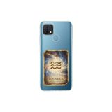 Oppo A15 ile Uyumlu Burç Kartları Kova Tasarımlı Şeffaf Silikon Kılıf