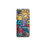 Oppo A15 ile Uyumlu Grafiti Star Team Tasarımlı Şeffaf Silikon Kılıf