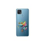 Oppo A15 ile Uyumlu Splash Bukalemun Tasarımlı Şeffaf Silikon Kılıf