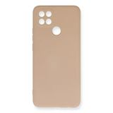 Oppo A15 Uyumlu Kılıf Nano İçi Kadife Silikon - Pudra