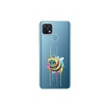 Oppo A15S ile uyumlu Splash arı Tasarımlı Slimfit şeffaf silikon kılıf