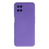Oppo A16 ile uyumlu Kapak Içi Kadife Kamera Korumalı Lansman Silikon Kılıf - Mor