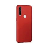 Oppo A31 İle Uyumlu Kılıf Kamera Korumalı Silikon Rubber Arka Kapak Kırmızı