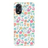 Oppo A38 Uyumlu Dekoratif Çiçekler Baskılı Silikon Kılıf