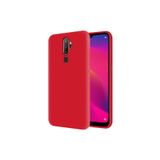 Oppo A5 2020 Içi Kadife Soft Logosuz Lansman Silikon Kılıf - Kırmızı