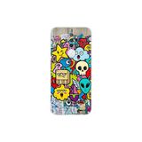 Oppo A5 2020 ile Uyumlu Grafiti Doodle Tasarımlı Şeffaf Silikon Kılıf