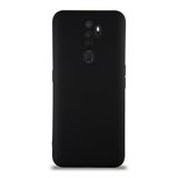Oppo A5 2020 ile uyumlu Kapak Içi Kadife Kamera Korumalı Lansman Silikon Kılıf - Siyah