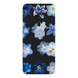 Oppo A5 2020 İle Uyumlu Siyah Azure Petals Desenli Silikon Kılıf