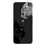 Oppo A5 2020 İle Uyumlu Siyah B Harfli Wild Lovers Desenli Silikon Kılıf