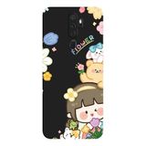 Oppo A5 2020 İle Uyumlu Siyah Bloom Desenli Silikon Kılıf