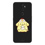 Oppo A5 2020 İle Uyumlu Siyah Egg Pup Desenli Silikon Kılıf