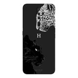 Oppo A5 2020 İle Uyumlu Siyah H Harfli Wild Lovers Desenli Silikon Kılıf