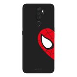 Oppo A5 2020 İle Uyumlu Siyah Heart Spider-Man Desenli Silikon Kılıf