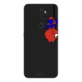 Oppo A5 2020 İle Uyumlu Siyah Mini Spider Desenli Silikon Kılıf