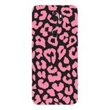 Oppo A5 2020 İle Uyumlu Siyah Pink Panthera Desenli Silikon Kılıf