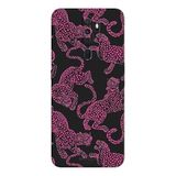 Oppo A5 2020 İle Uyumlu Siyah Pink Roar Desenli Silikon Kılıf