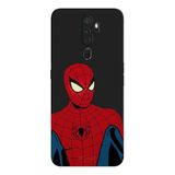 Oppo A5 2020 İle Uyumlu Siyah Retro Spider Desenli Silikon Kılıf