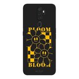 Oppo A5 2020 İle Uyumlu Siyah Smile & Bloom Desenli Silikon Kılıf
