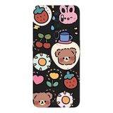 Oppo A5 2020 İle Uyumlu Siyah Sunny Bears Desenli Silikon Kılıf