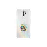 Oppo A5 2020 ile uyumlu Splash arı Tasarımlı Slimfit şeffaf silikon kılıf