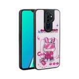 Oppo A5 2020 Kılıf Parlayan Kabartmalı İkonik Figürlü Zore Amas Silikon Kapak