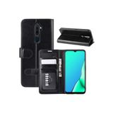 Oppo A5 2020 Kılıf Tam Kaplar Deri Dokulu Kapaklı Kartvizit Bölmeli Cüzdan Standlı Kartlıklı