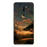 Oppo A5 2020 Uyumlu Ay Gecesi Baskılı Silikon Kılıf