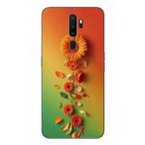 Oppo A5 2020 Uyumlu Ayçiçeği Bükleleri Baskılı Silikon Kılıf