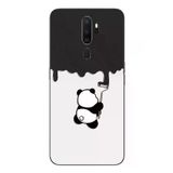 Oppo A5 2020 Uyumlu Boyacı Panda Baskılı Silikon Kılıf