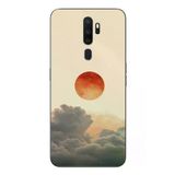 Oppo A5 2020 Uyumlu Bulut ve Güneş Baskılı Silikon Kılıf