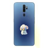 Oppo A5 2020 Uyumlu Çiçekli Tavşan Baskılı Silikon Kılıf