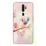 Oppo A5 2020 Uyumlu Dalda ki Kuş Baskılı Silikon Kılıf