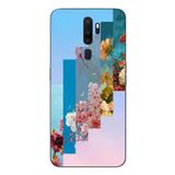 Oppo A5 2020 Uyumlu Dik Çiçek Tabloları Baskılı Silikon Kılıf