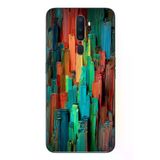 Oppo A5 2020 Uyumlu Dikey Renkler Baskılı Silikon Kılıf