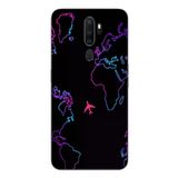 Oppo A5 2020 Uyumlu Dünya Uçuşu Baskılı Silikon Kılıf