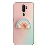 Oppo A5 2020 Uyumlu Gökkuşağı Pastel Baskılı Silikon Kılıf