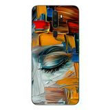 Oppo A5 2020 Uyumlu Göz Boyama Fırçaları Baskılı Silikon Kılıf