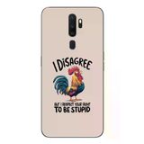 Oppo A5 2020 Uyumlu I Disagree Baskılı Silikon Kılıf