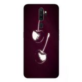 Oppo A5 2020 Uyumlu İki Kiraz Baskılı Silikon Kılıf