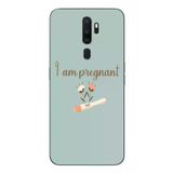 Oppo A5 2020 Uyumlu I'm Pregnant Baskılı Silikon Kılıf