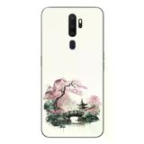 Oppo A5 2020 Uyumlu Japon Bahçesi Baskılı Silikon Kılıf