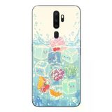 Oppo A5 2020 Uyumlu Kare Buzlar Baskılı Silikon Kılıf